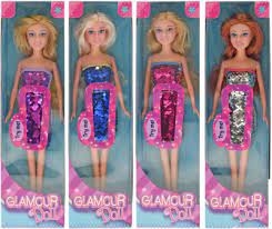 POP 29 CM MET PAILLETTEN JURK 4 ASSORTI ()